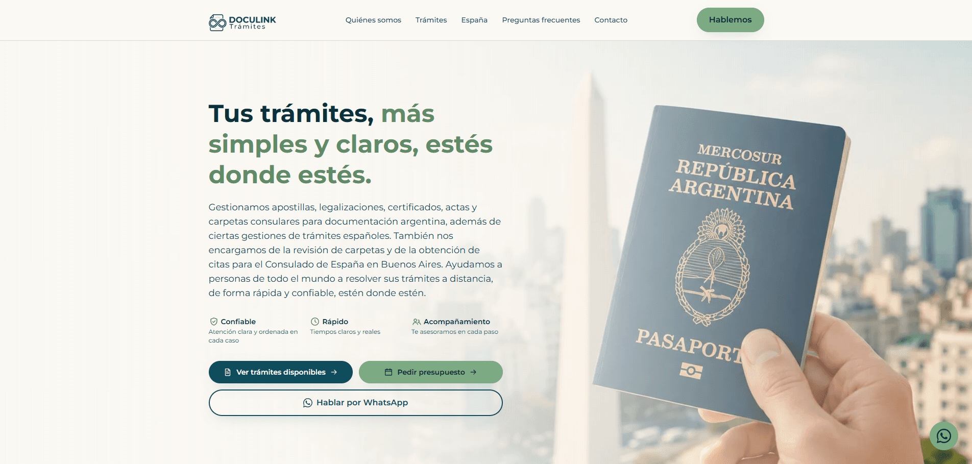 Captura del proyecto Doculink