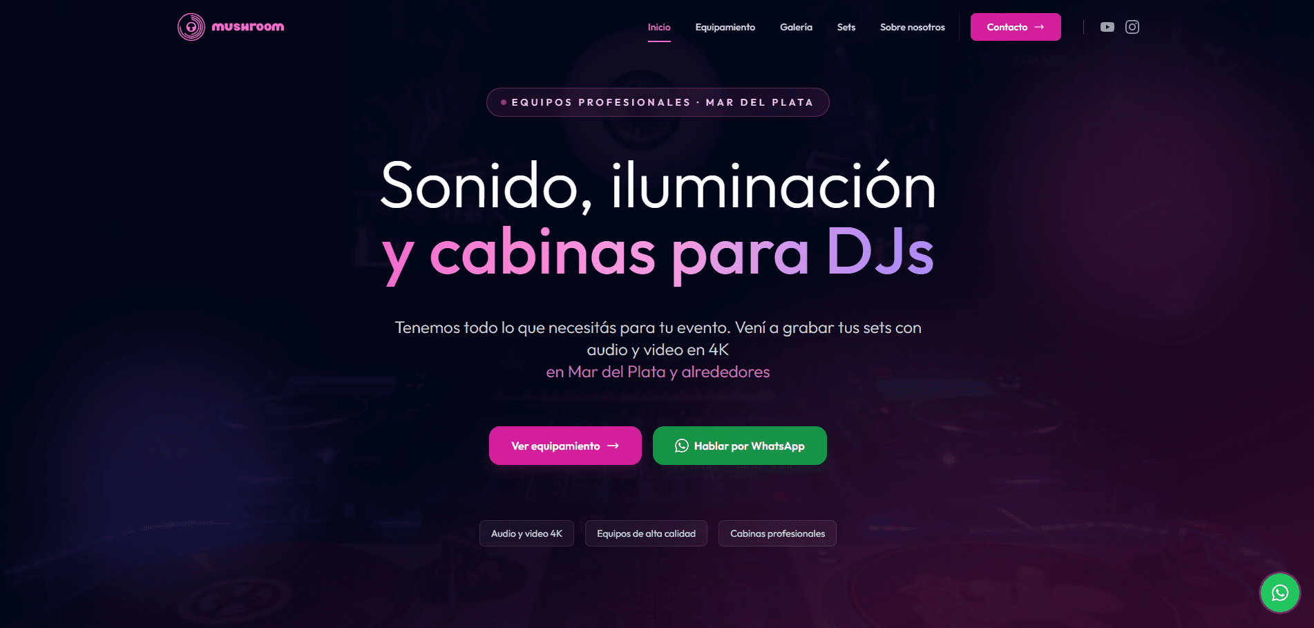 Captura del proyecto Mushroom Mdp