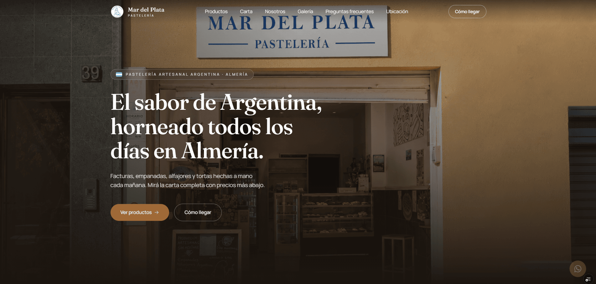 Captura del proyecto Pastelería Mardel